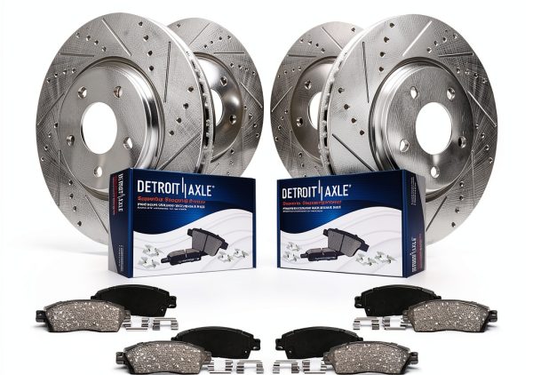Detroit Axle Brake Rotors and Pads Kit for Lexus LX570-0