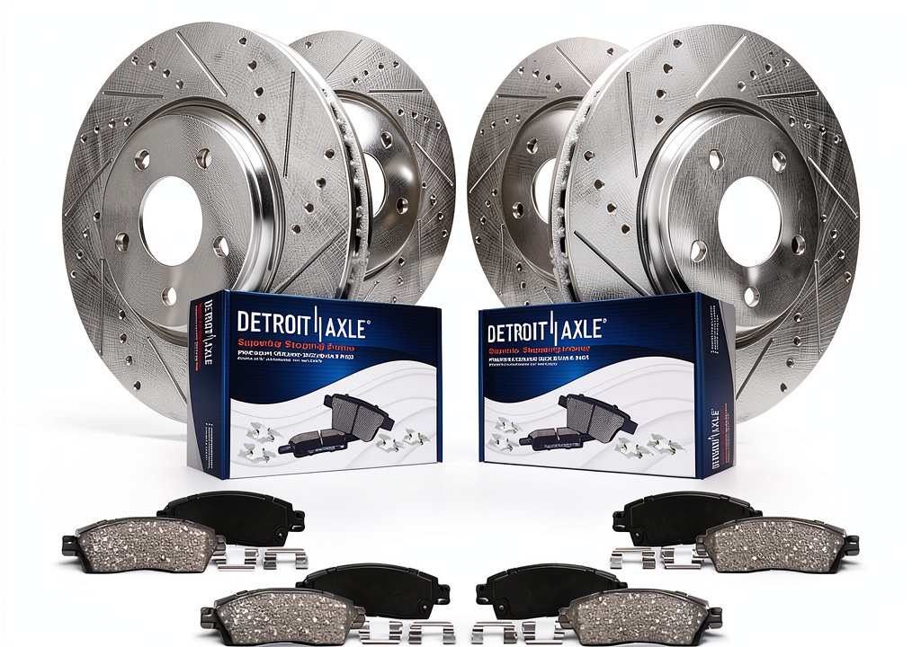 Detroit Axle Brake Rotors and Pads Kit for Lexus LX570