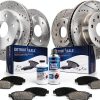 Brake Kit Detroit Axle Front Rear Rotors Ceramic-0