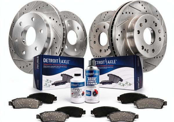 Brake Kit Detroit Axle Front Rear Rotors Ceramic-0