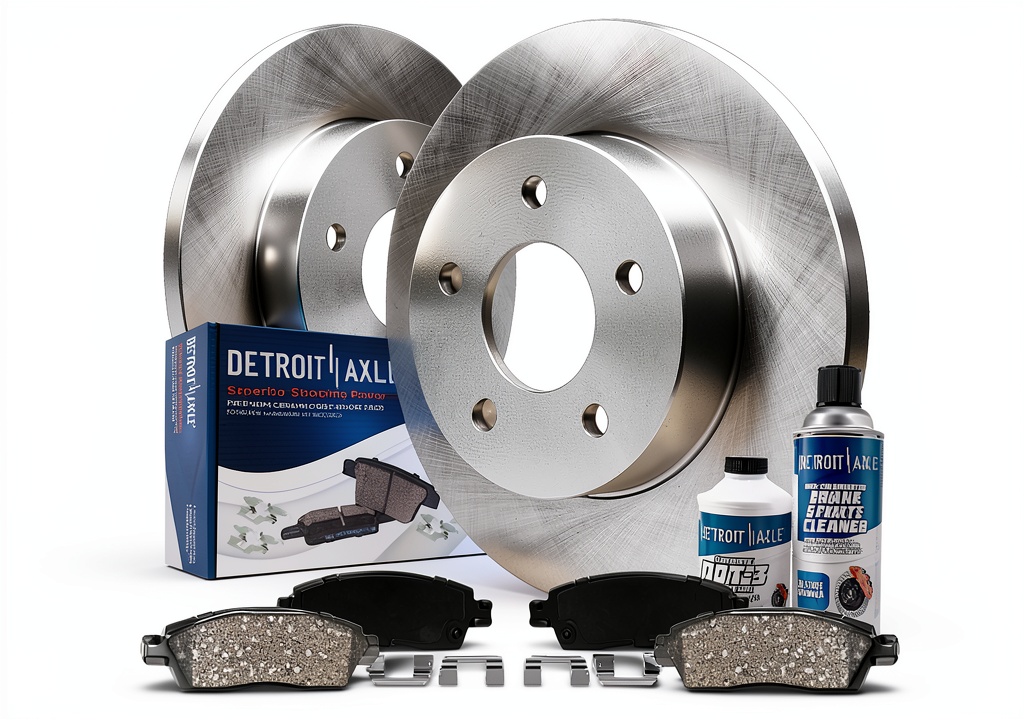 Detroit Axle brake rotors installed on a Honda Accord brake system