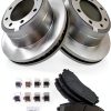 TRQ Ceramic Brake Pad & Rotor Kit for Trucks-0