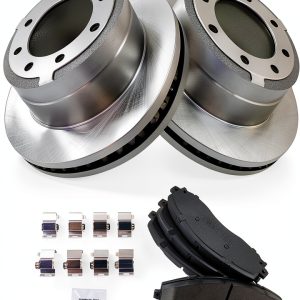 TRQ Ceramic Brake Pad & Rotor Kit for Trucks-0