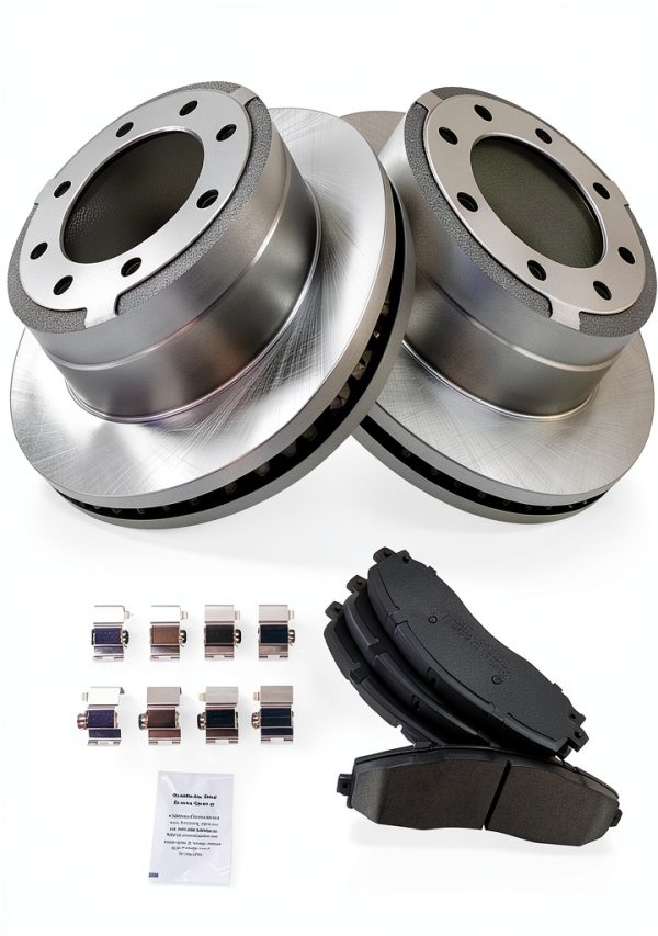 TRQ Ceramic Brake Pad & Rotor Kit for Trucks-0