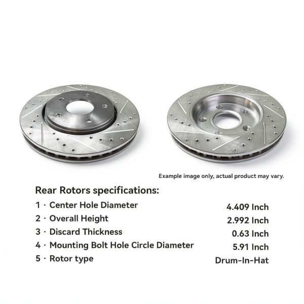 Detroit Axle Brake Rotors and Pads Kit for Lexus LX570-5
