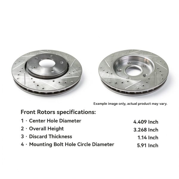 Detroit Axle Brake Rotors and Pads Kit for Lexus LX570-4