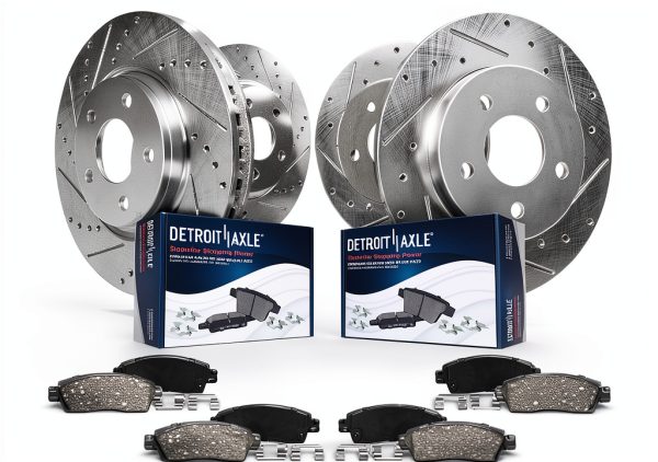 Brake Rotors and Pads Detroit Axle Front Rear Kit-0