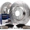 Detroit Axle Rear Brake Kit Ceramic Rotor-0