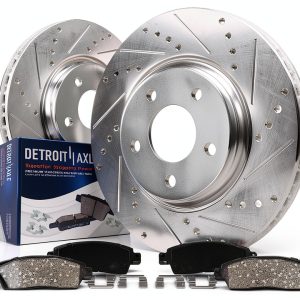 Detroit Axle Rear Brake Kit Ceramic Rotor-0