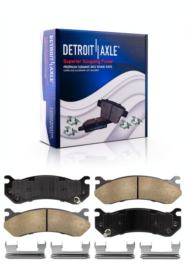 Front Brake Kit Detroit Axle Ceramic Pads 12in-5