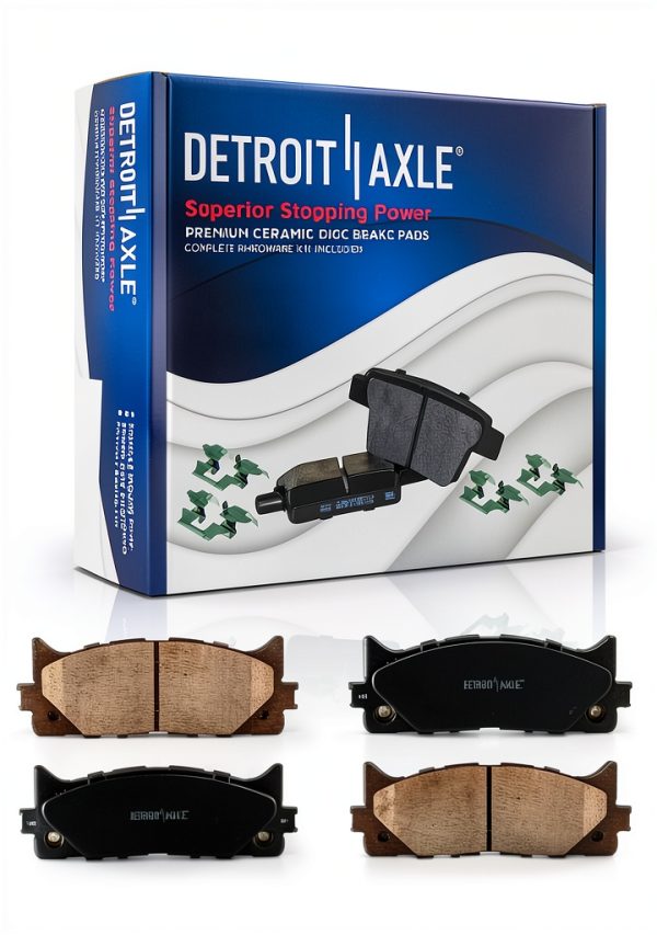 Brake Rotors and Pads Detroit Axle Front Rear Kit-8