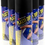 Plasti Dip Satin Black Spray Paint 6 Can Crack Resistant Waterproof-0
