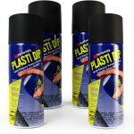 Plasti Dip Black Matte Spray Paint 1.83 oz Pack of 6 Chip Resistant-0