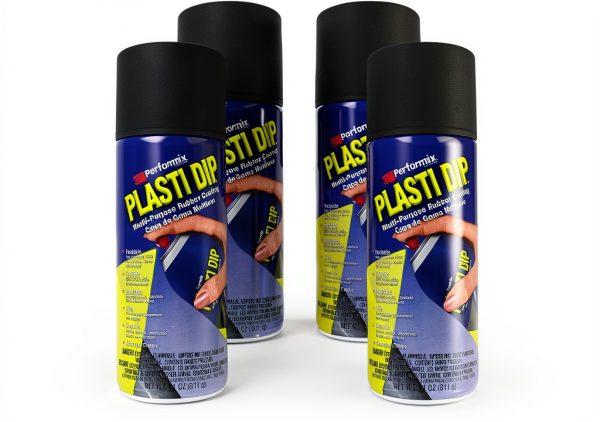 Plasti Dip Black Matte Spray Paint 1.83 oz Pack of 6 Chip Resistant-0
