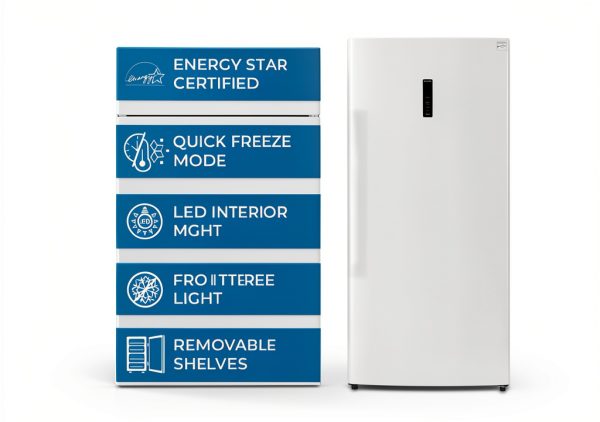 Kenmore 21 Cu Ft freezer refrigerator White 600L-4