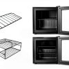 Mini Freezer WATOOR 1.1 Cu Ft Display with LED Light and 2 Shelves-3