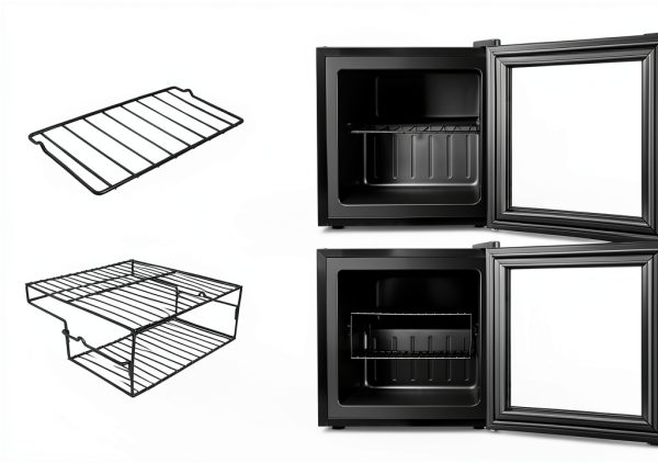 Mini Freezer WATOOR 1.1 Cu Ft Display with LED Light and 2 Shelves-3