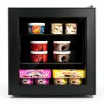 Mini Freezer WATOOR 1.1 Cu Ft Display with LED Light and 2 Shelves-0