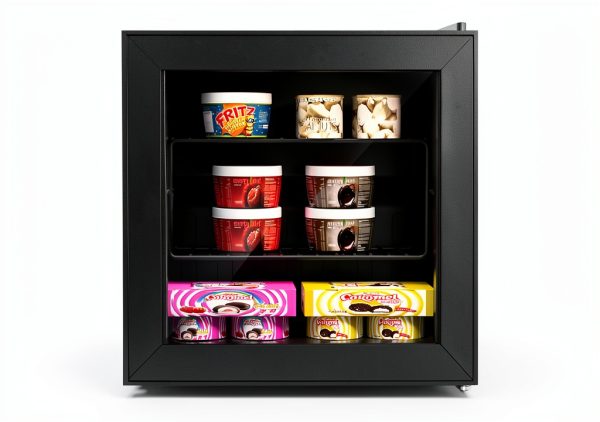 Mini Freezer WATOOR 1.1 Cu Ft Display with LED Light and 2 Shelves-0