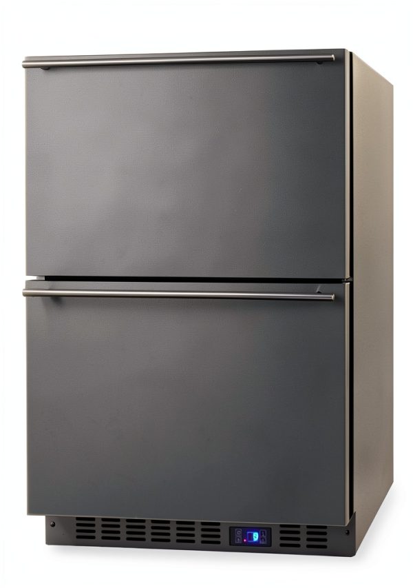 Summit 24" Two Drawer Freezer 4.26 cu.ft Stainless Steel Freezer-1