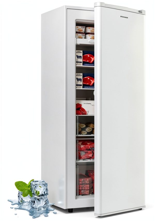 Upright Freezer BANGSON 7 cu ft White Convertible Stand Up Freezer-0