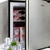 BANGSON Upright Freezer,1.1Cu.ft Mini Freezer with Removable Shelf, Single Door Compact Freezer for Home, Kitchen, Office, Apartment(Silver)-0