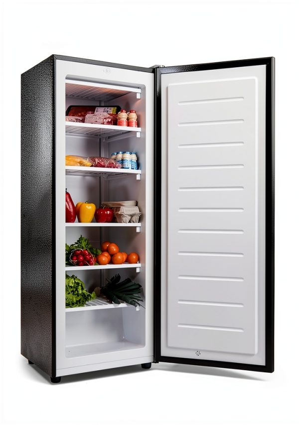 Upright Freezer FDA 6.5 Cu. ft. Platinum Silver with 6 Wire Shelves-3